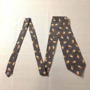 Vintage Zylos George‎ Machado Men's Classic Tie Blue 100% Silk Made In U.S.A